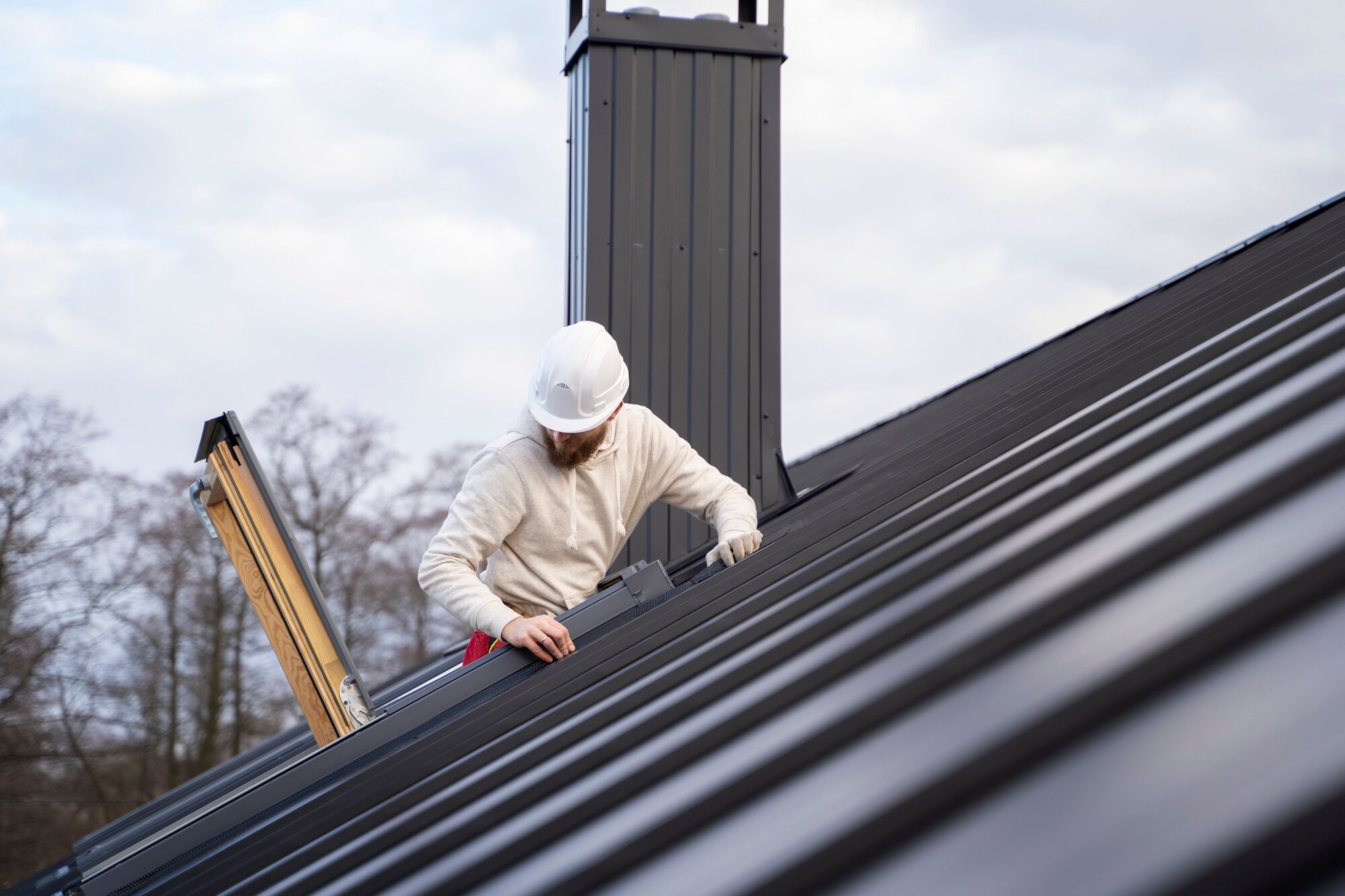 Man Working on the Roof